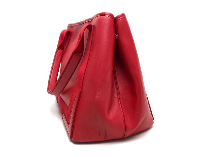 Borsa a spalla in pelle rossa Balenciaga Rosso - vista 4