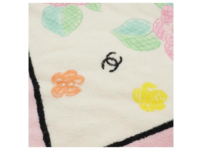 Serviette de bain Chanel Camélia Coco Mark Rose Blanc - vue 6