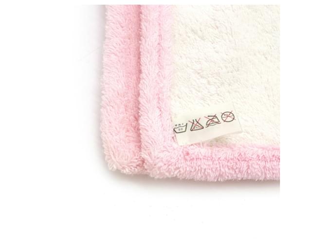 Serviette de bain Chanel Camélia Coco Mark Rose Blanc - vue 9