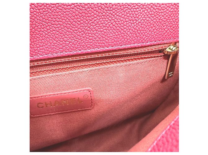 Borsa a spalla in pelle rosa Chanel - vista 15