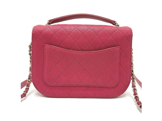 Borsa a spalla in pelle rosa Chanel - vista 2