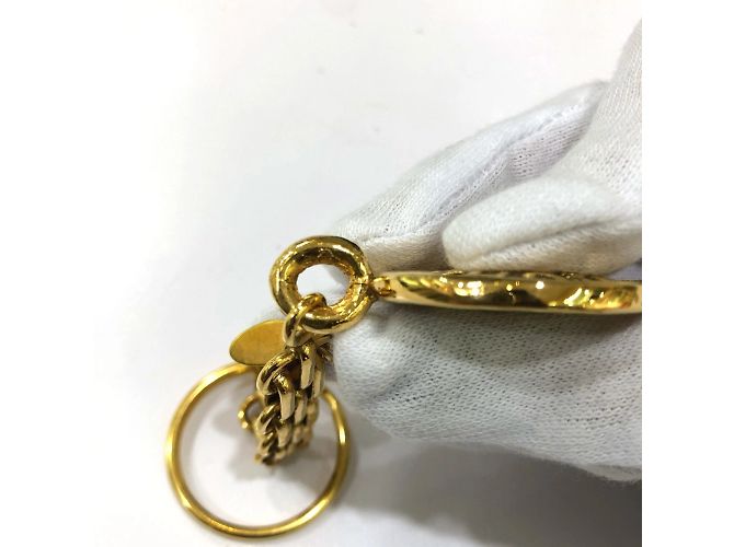 Portachiavi charm vintage Chanel 31 D'oro - vista 10