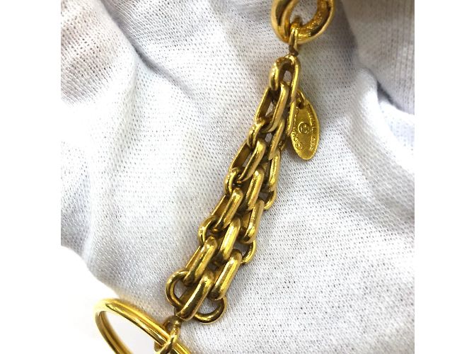 Portachiavi charm vintage Chanel 31 D'oro - vista 8