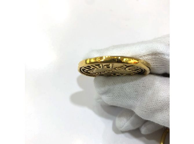 Portachiavi charm vintage Chanel 31 D'oro - vista 9