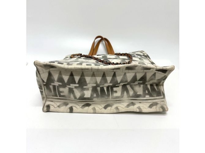 Borsa Chanel CC Mark 2WAY con catena Beige - vista 3
