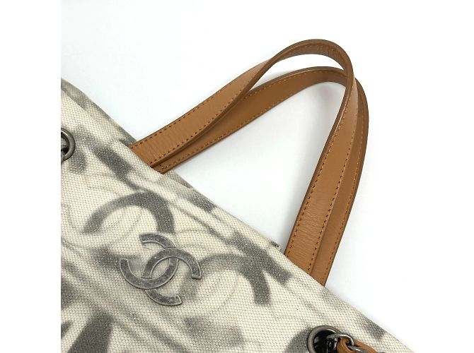 Borsa Chanel CC Mark 2WAY con catena Beige - vista 6