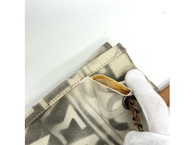Borsa Chanel CC Mark 2WAY con catena Beige - vista 7