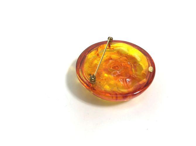 Spilla cerchio arancione Chanel - vista 10