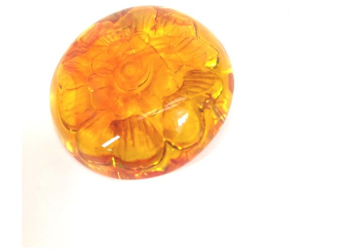Spilla cerchio arancione Chanel - vista 3