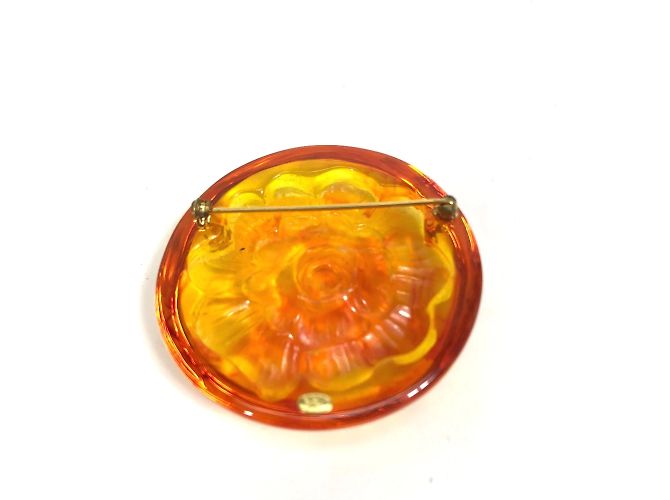 Spilla cerchio arancione Chanel - vista 6