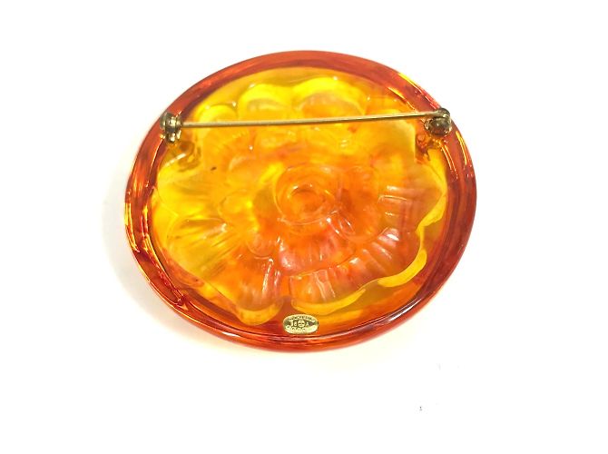 Spilla cerchio arancione Chanel - vista 7