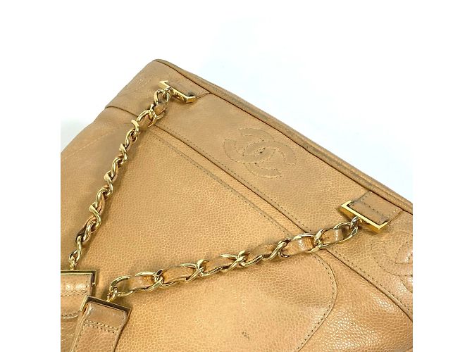 Chanel Vintage Beiger Leder Rucksack - Ansicht 10