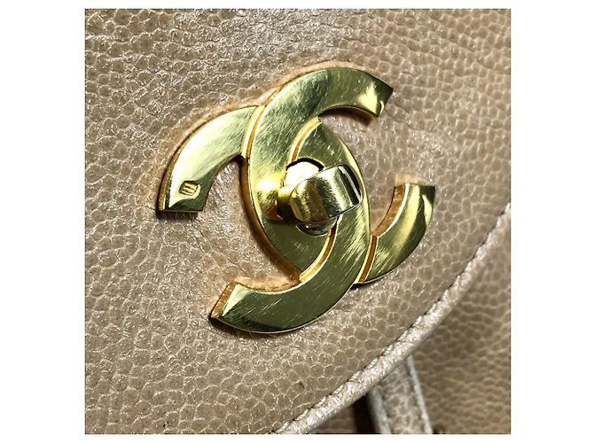 Chanel Vintage Beiger Leder Rucksack - Ansicht 11