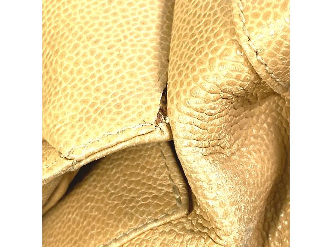 Chanel Vintage Beiger Leder Rucksack - Ansicht 14