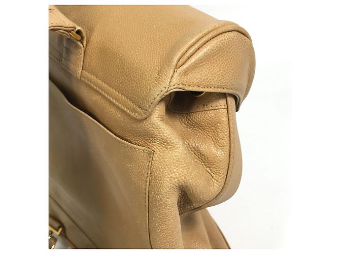 Chanel Vintage Beiger Leder Rucksack - Ansicht 6