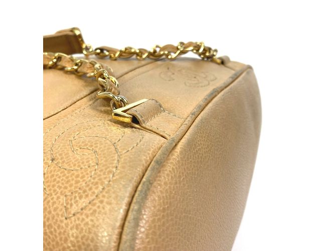 Chanel Vintage Beiger Leder Rucksack - Ansicht 7
