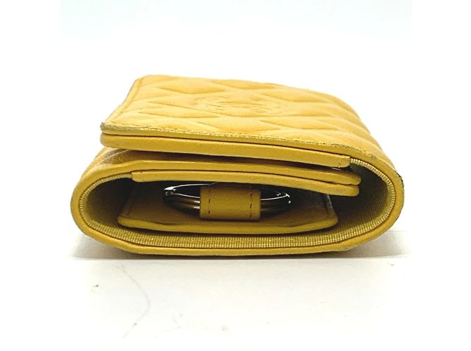 Llaveiro de cuero amarillo Chanel - vista 5