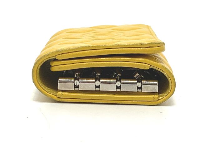 Llaveiro de cuero amarillo Chanel - vista 6