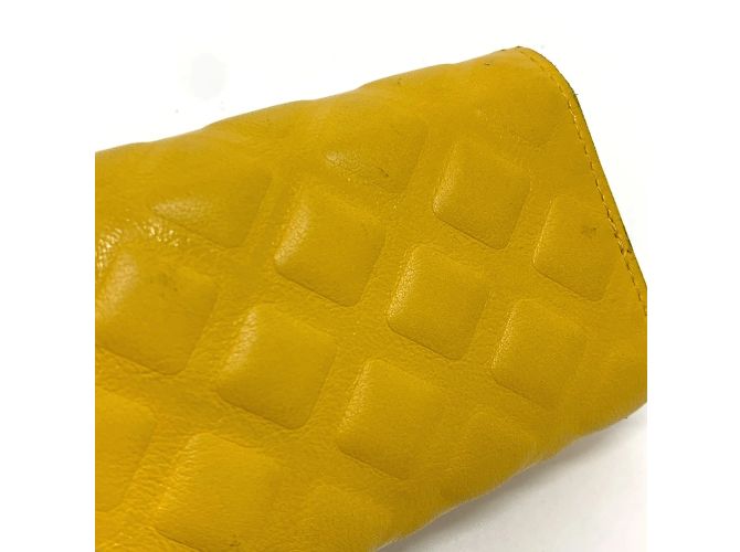 Llaveiro de cuero amarillo Chanel - vista 8