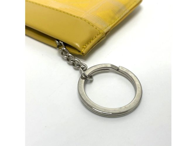 Monedero de cuero amarillo Chanel - vista 6