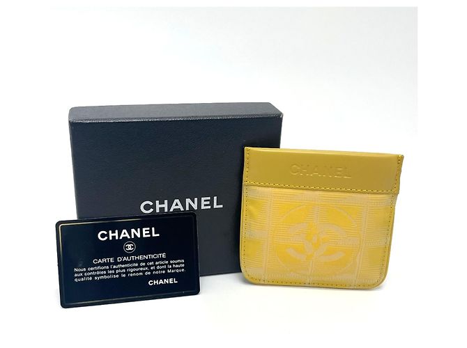 Monedero de cuero amarillo Chanel - vista 9