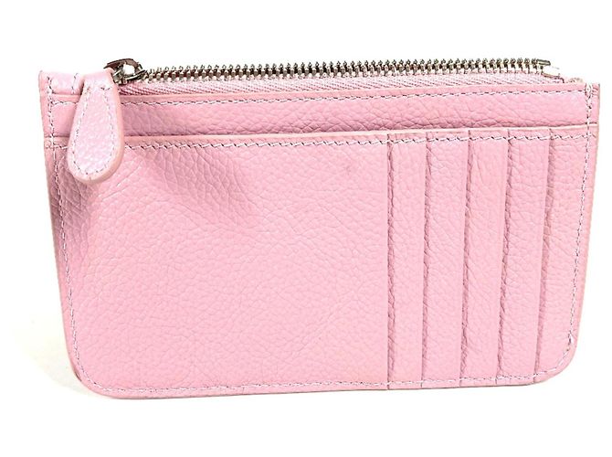 Monedero de cuero rosa Balenciaga - vista 5