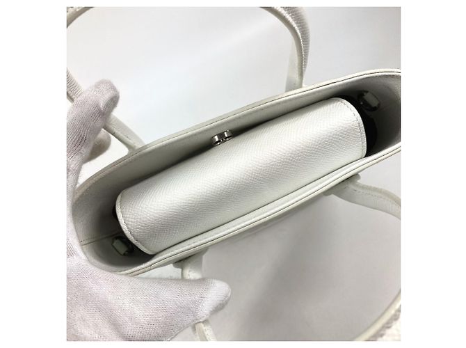 Borsa a spalla in pelle bianca Balenciaga Bianco - vista 10
