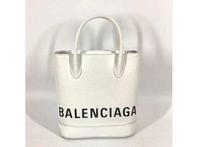 Borsa a spalla in pelle bianca Balenciaga Bianco - vista 2