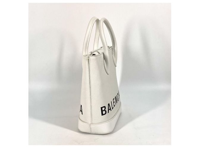 Borsa a spalla in pelle bianca Balenciaga Bianco - vista 3