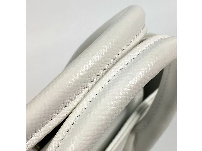 Borsa a spalla in pelle bianca Balenciaga Bianco - vista 9
