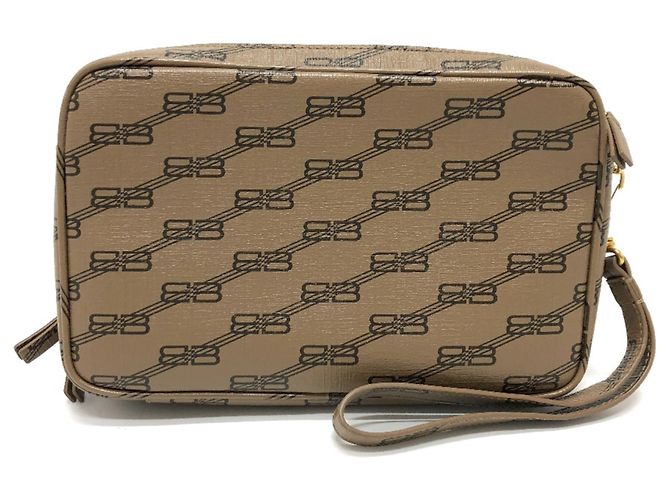 Clutch in pelle marrone Balenciaga - vista 2