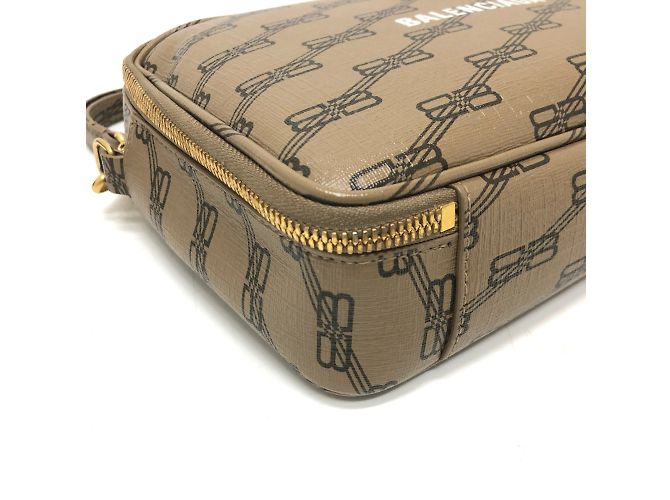 Clutch in pelle marrone Balenciaga - vista 5