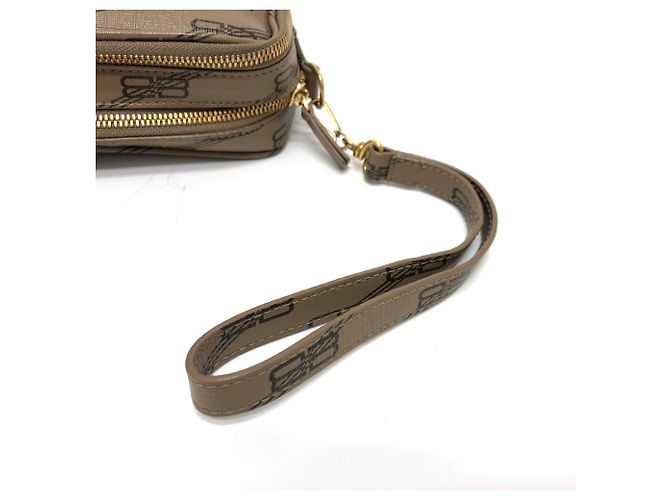 Clutch in pelle marrone Balenciaga - vista 6