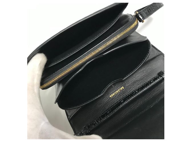 Borsa a spalla in pelle nera Balenciaga Nero - vista 11