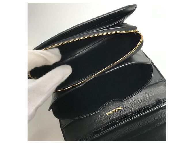 Borsa a spalla in pelle nera Balenciaga Nero - vista 12