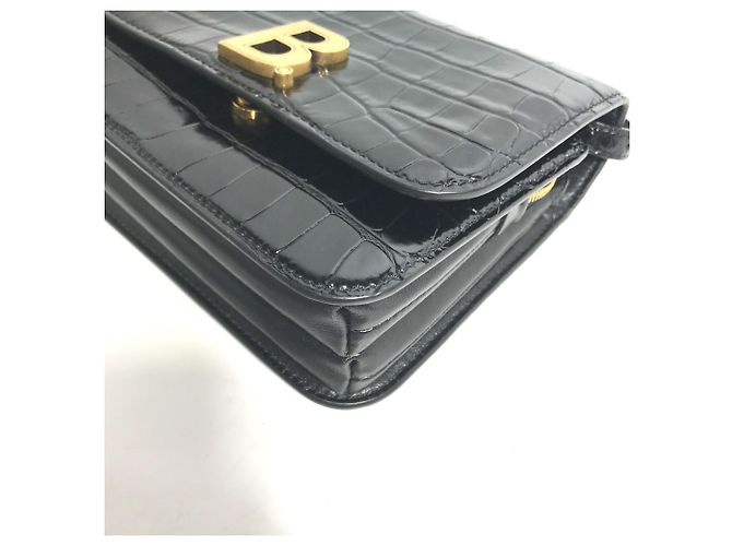 Borsa a spalla in pelle nera Balenciaga Nero - vista 4