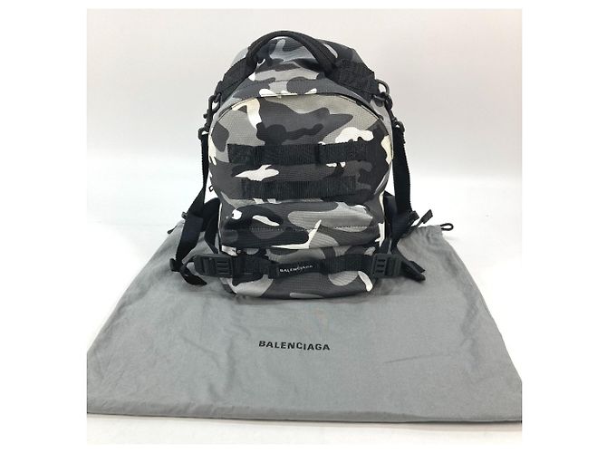 Zaino camouflage grigio Balenciaga Marrone - vista 14