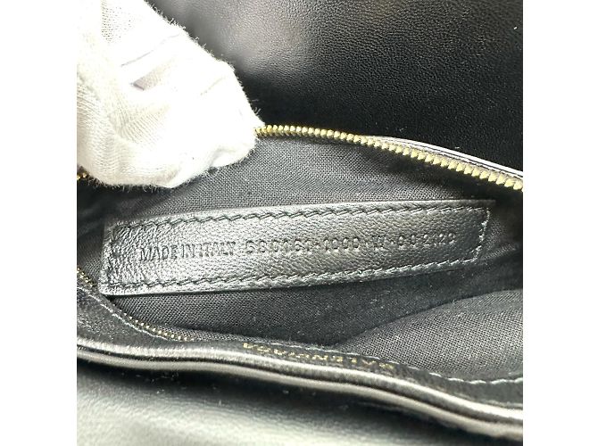 Borsa a spalla con logo Balenciaga 580161 Nero - vista 12