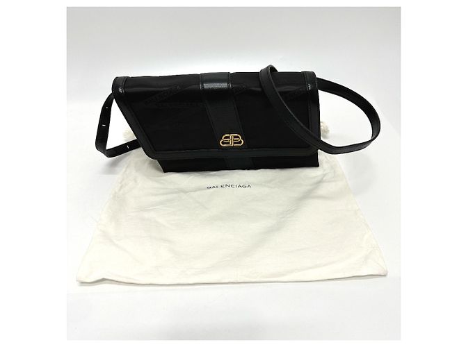 Borsa a spalla con logo Balenciaga 580161 Nero - vista 15