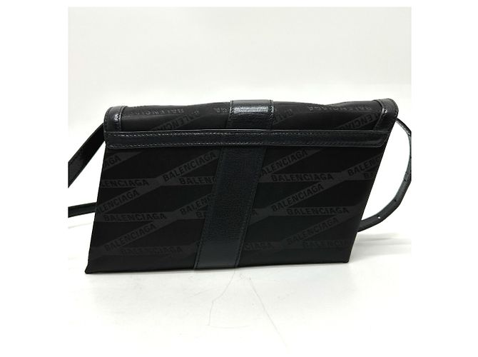 Borsa a spalla con logo Balenciaga 580161 Nero - vista 2