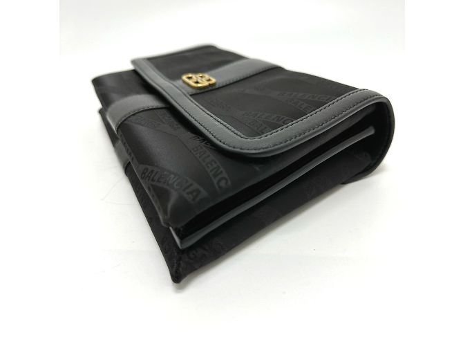 Borsa a spalla con logo Balenciaga 580161 Nero - vista 4