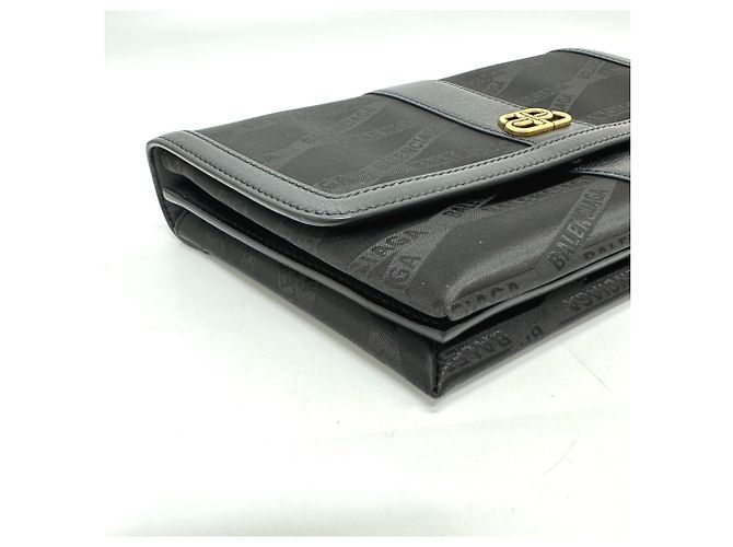Borsa a spalla con logo Balenciaga 580161 Nero - vista 5