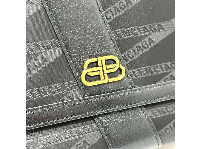 Borsa a spalla con logo Balenciaga 580161 Nero - vista 6