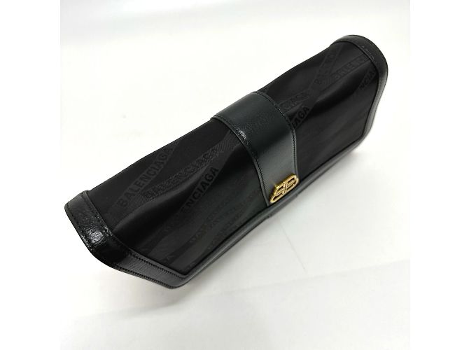 Borsa a spalla con logo Balenciaga 580161 Nero - vista 7
