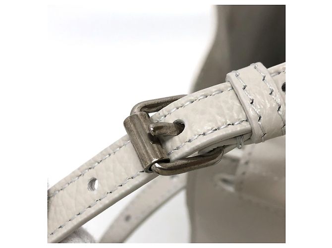 Borsa a spalla in pelle bianca Balenciaga Bianco - vista 11