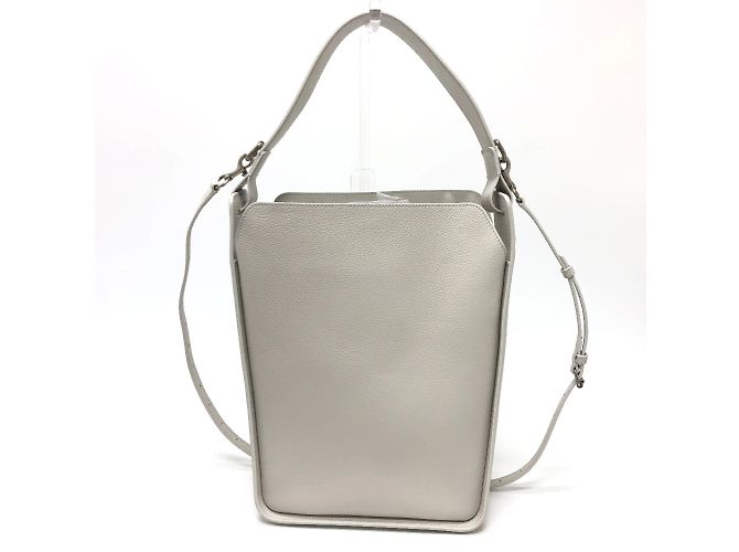 Borsa a spalla in pelle bianca Balenciaga Bianco - vista 2