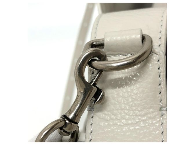 Borsa a spalla in pelle bianca Balenciaga Bianco - vista 9