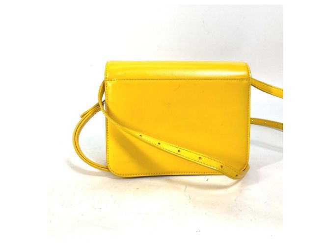 Borsa a spalla in pelle gialla Balenciaga Giallo - vista 2