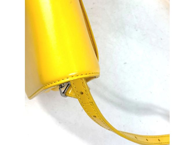 Borsa a spalla in pelle gialla Balenciaga Giallo - vista 9