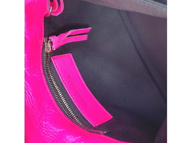 Clutch in pelle rosa Balenciaga - vista 13